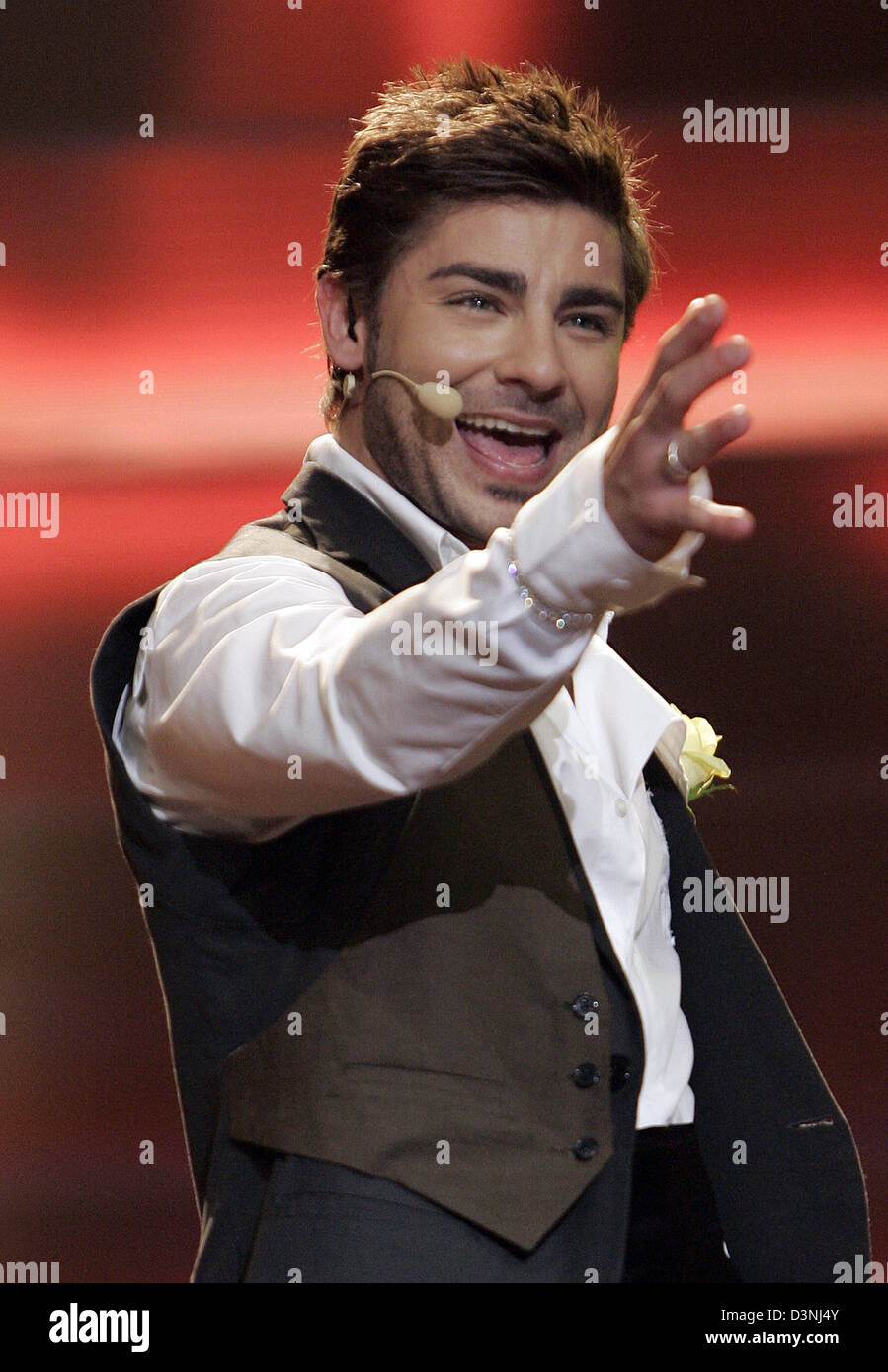 Fabrizio Faniello Representing Malta To The Eurovision Song Contest Stock Photo Alamy