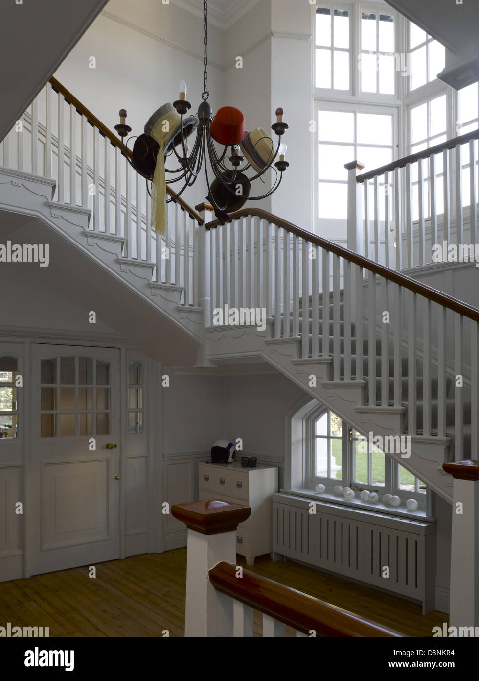 Stitched House, London, United Kingdom. Architect: Jonathan Tuckey Design, 2012. Staircase. Stock Photo