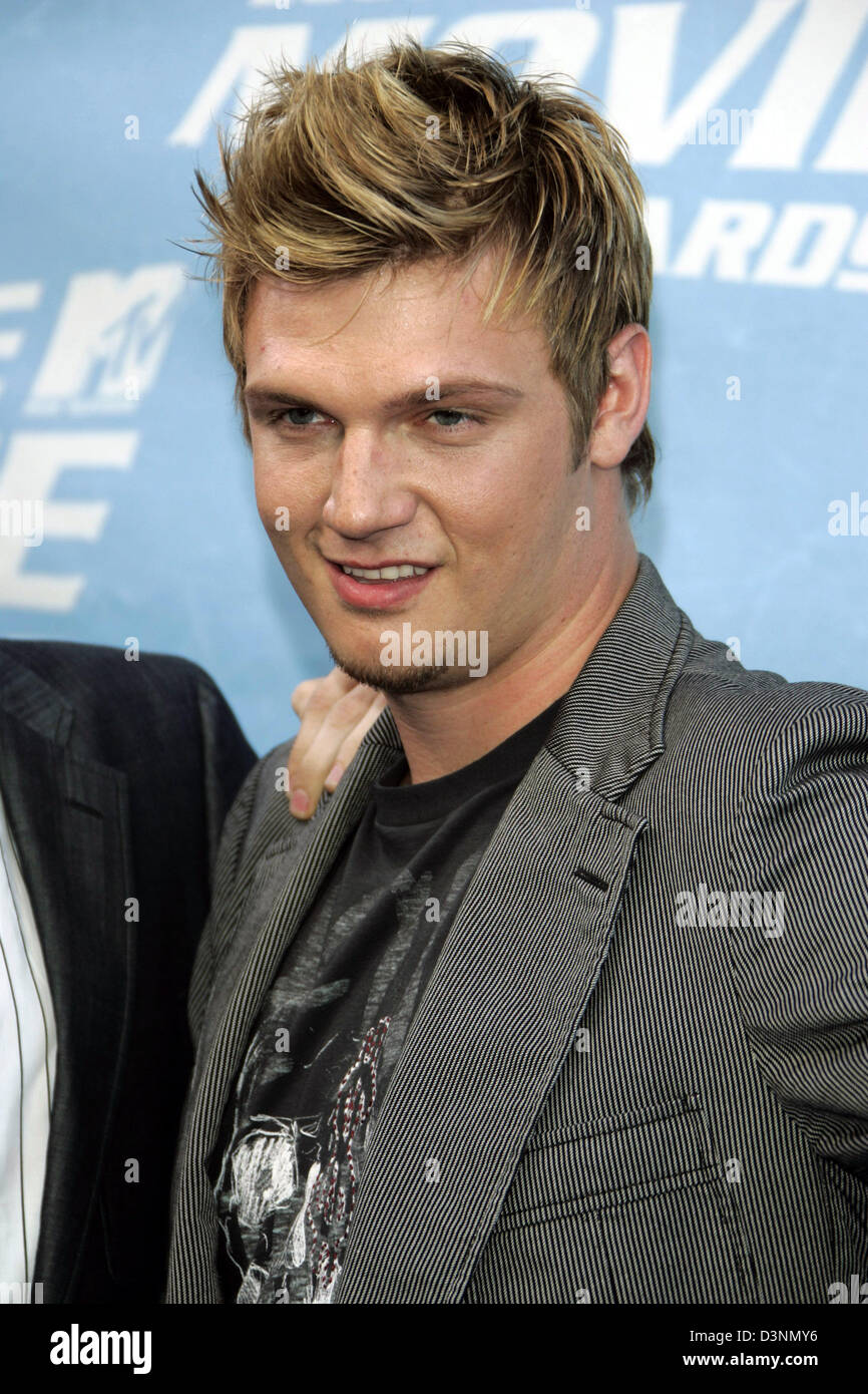 US singer Nick Carter arrives for the 2006 MTV Movie Awards in Los Angeles, USA, Saturday, 3 June 2006. Photo: Hubert Boesl Stock Photo