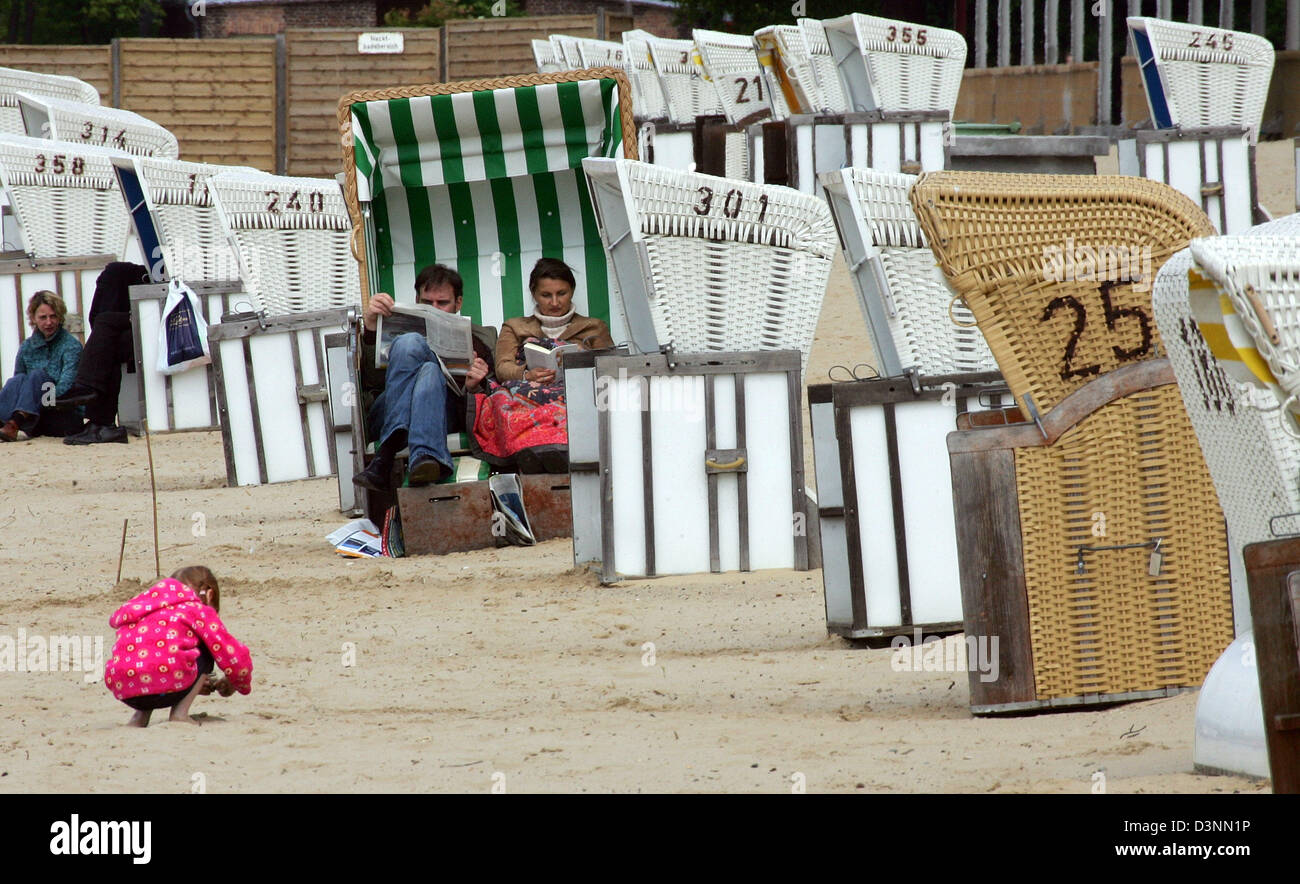 Only Few Beach Chairs Are Taken At The Wannsee Lido Near
