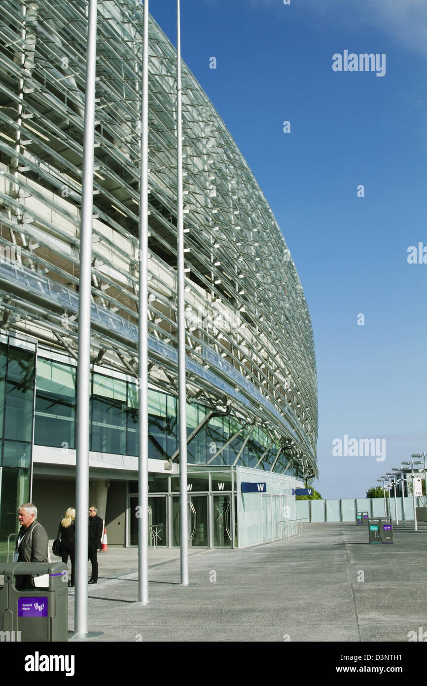 People at the entrance of a stadium, Aviva Stadium, Dublin, Republic of