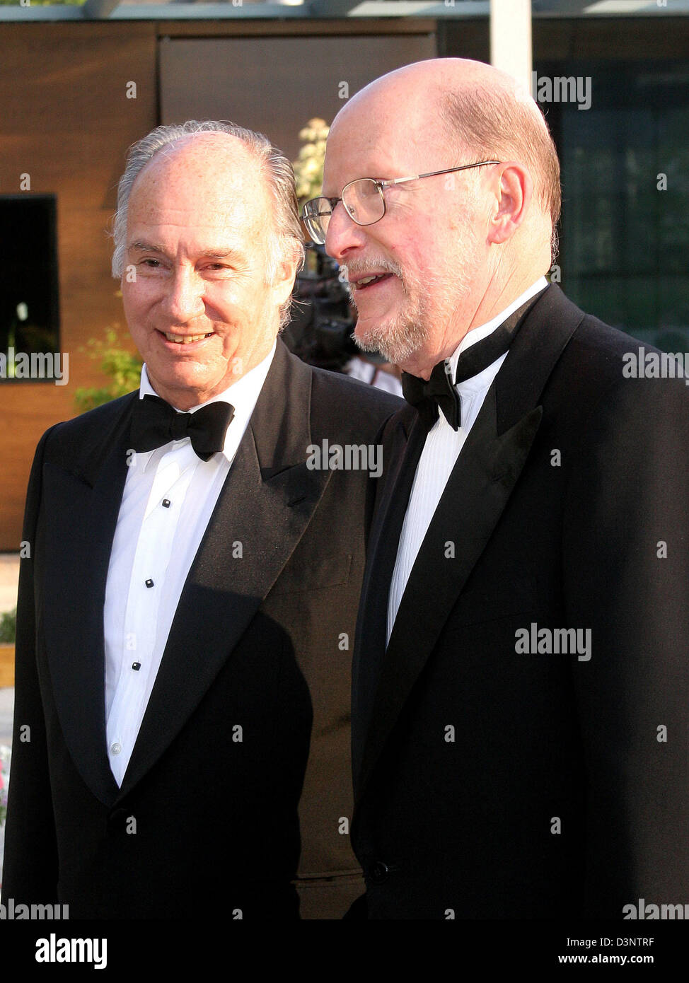 Karim Aga Khan and ex-King Simeon II. of Bulgaria arrive for the silver wedding ceremony of Grand Duchess Maria Teresa and Grand Duke Henri of Luxemburg at the Grand Theatre of Luxembourg, Friday, 30 June 2006. Foto: Royalpress/Nieboer (NETHERLANDS OUT) Stock Photo