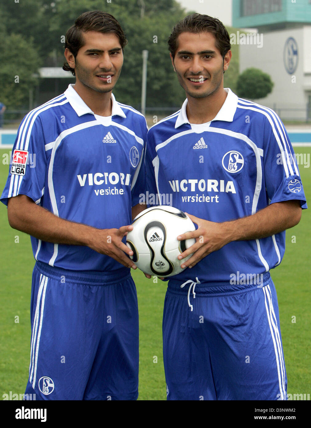 Twins Halil L And Hamit Altintop Pose During The Official Team Stock Photo Alamy
