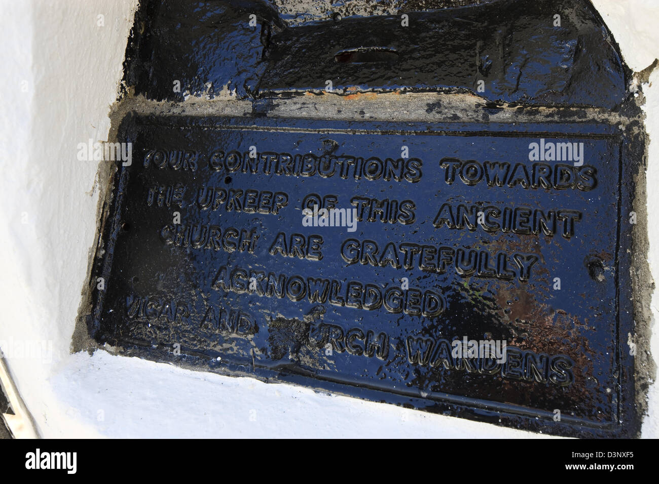 Church donation box Stock Photo