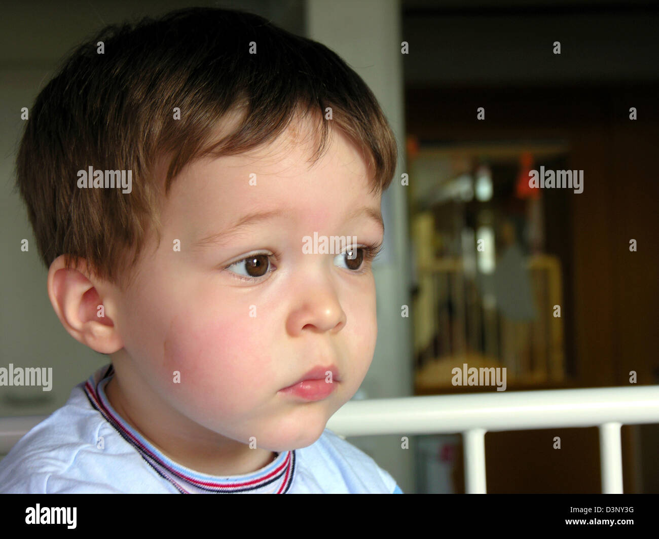 A twoyear old baby photographed in a cot at a hospital in Esslingen