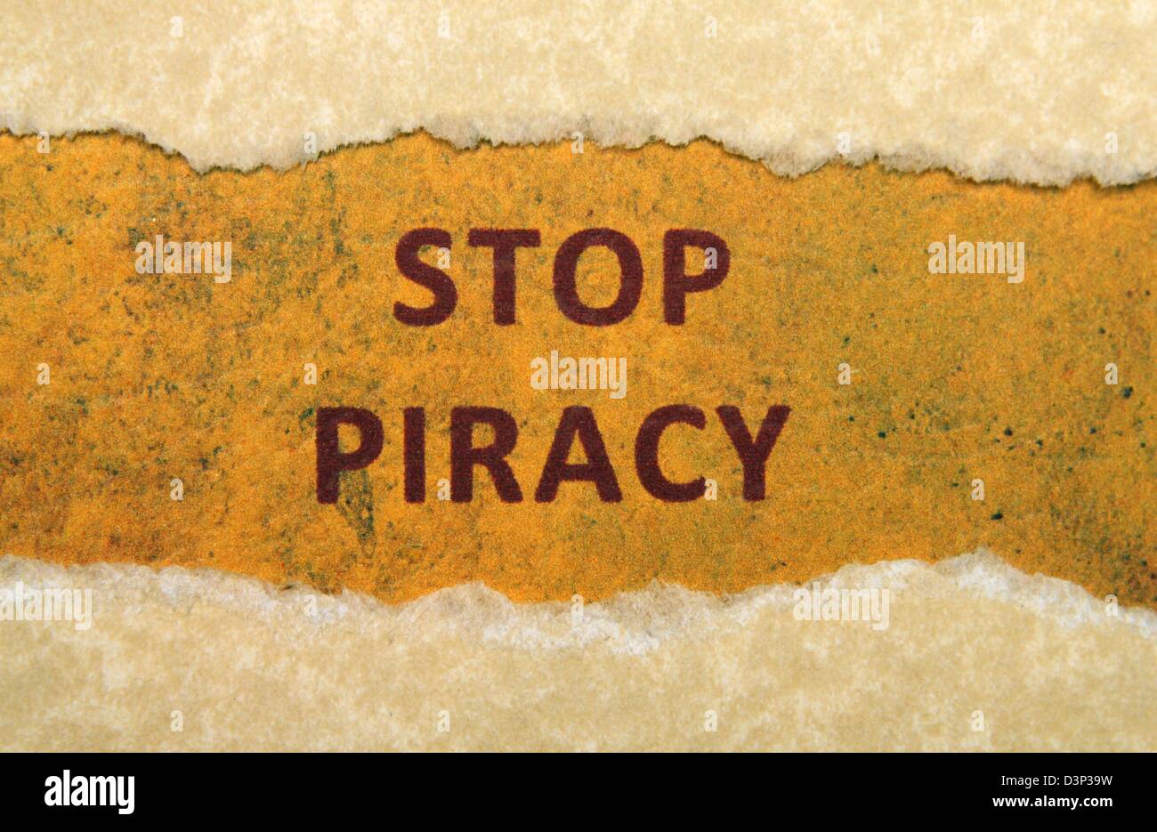 Stop piracy text on grunge paper Stock Photo - Alamy