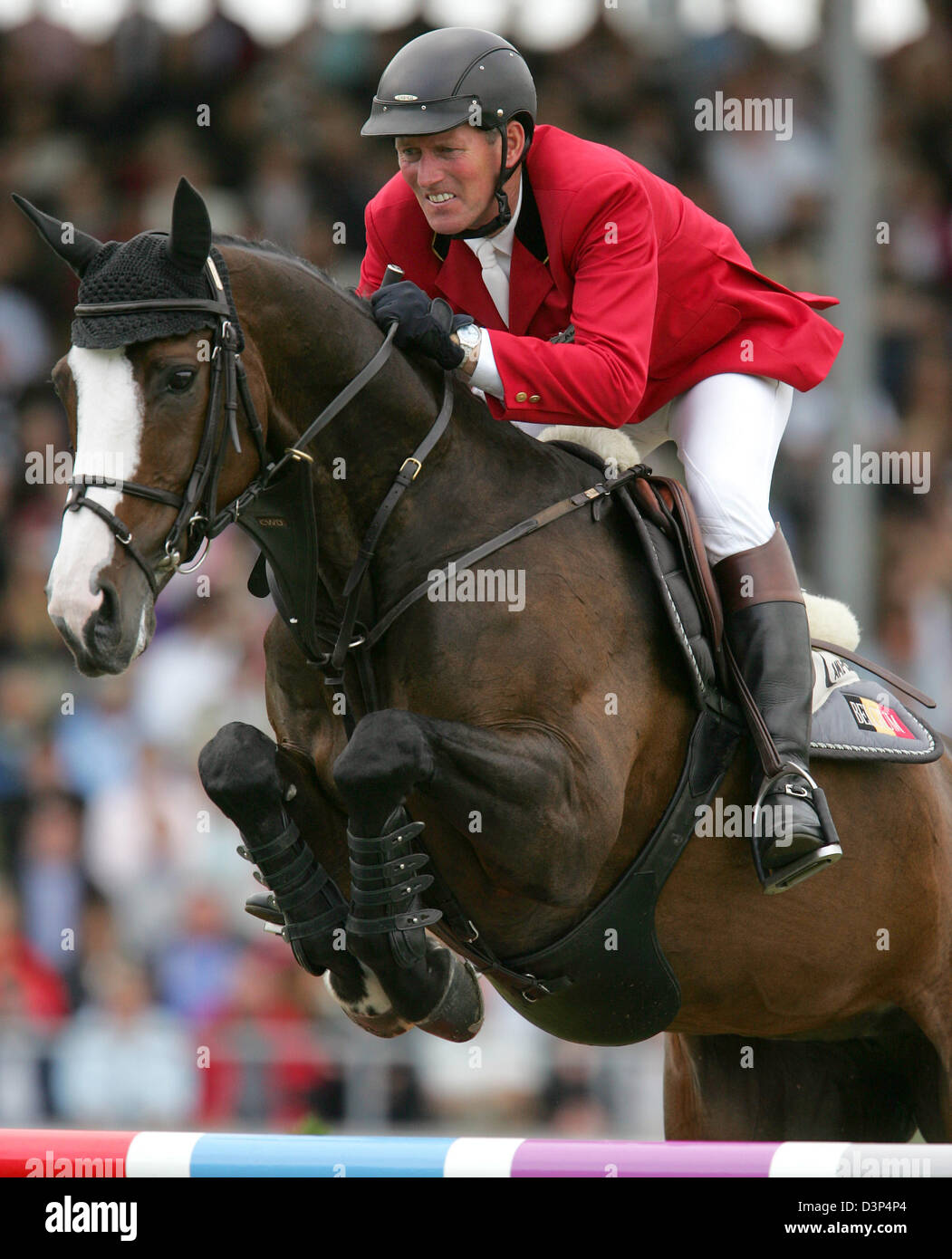 Belgian show jumper Jos Lansink and the horse 'Isovlas Pialotta' of