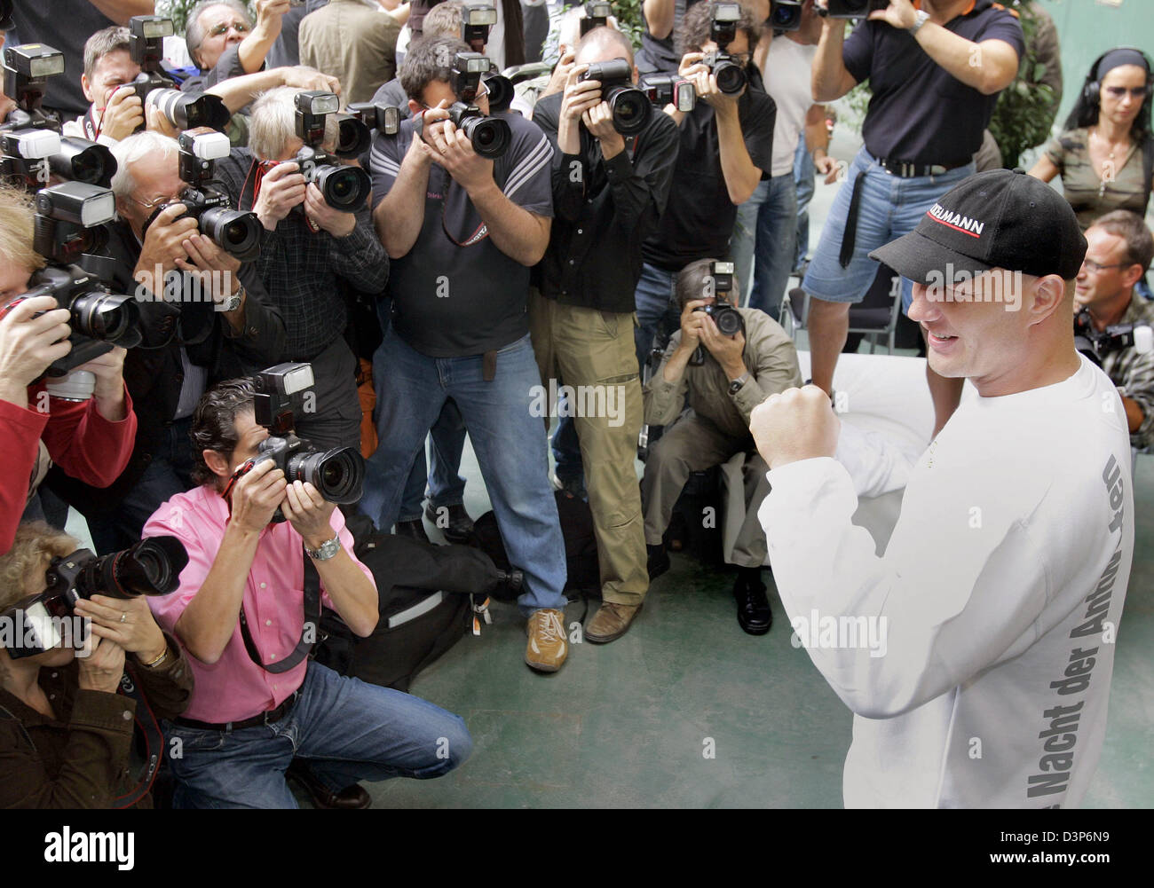 Former pro boxer German Axel Schulz poses for the photographer during a ...