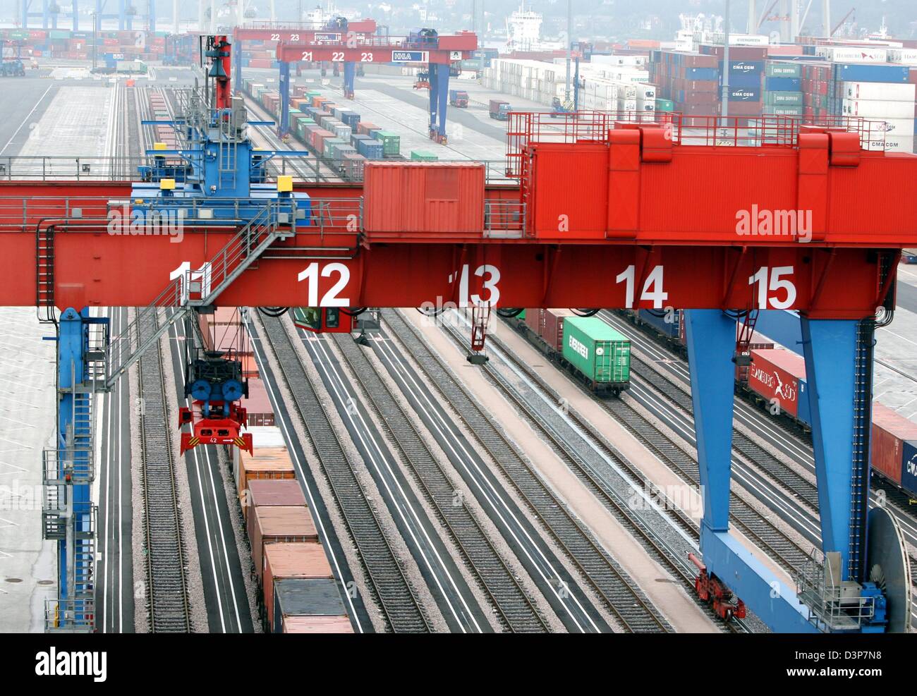 German Container Train A freight train loaded with containers pictured at the new container ...