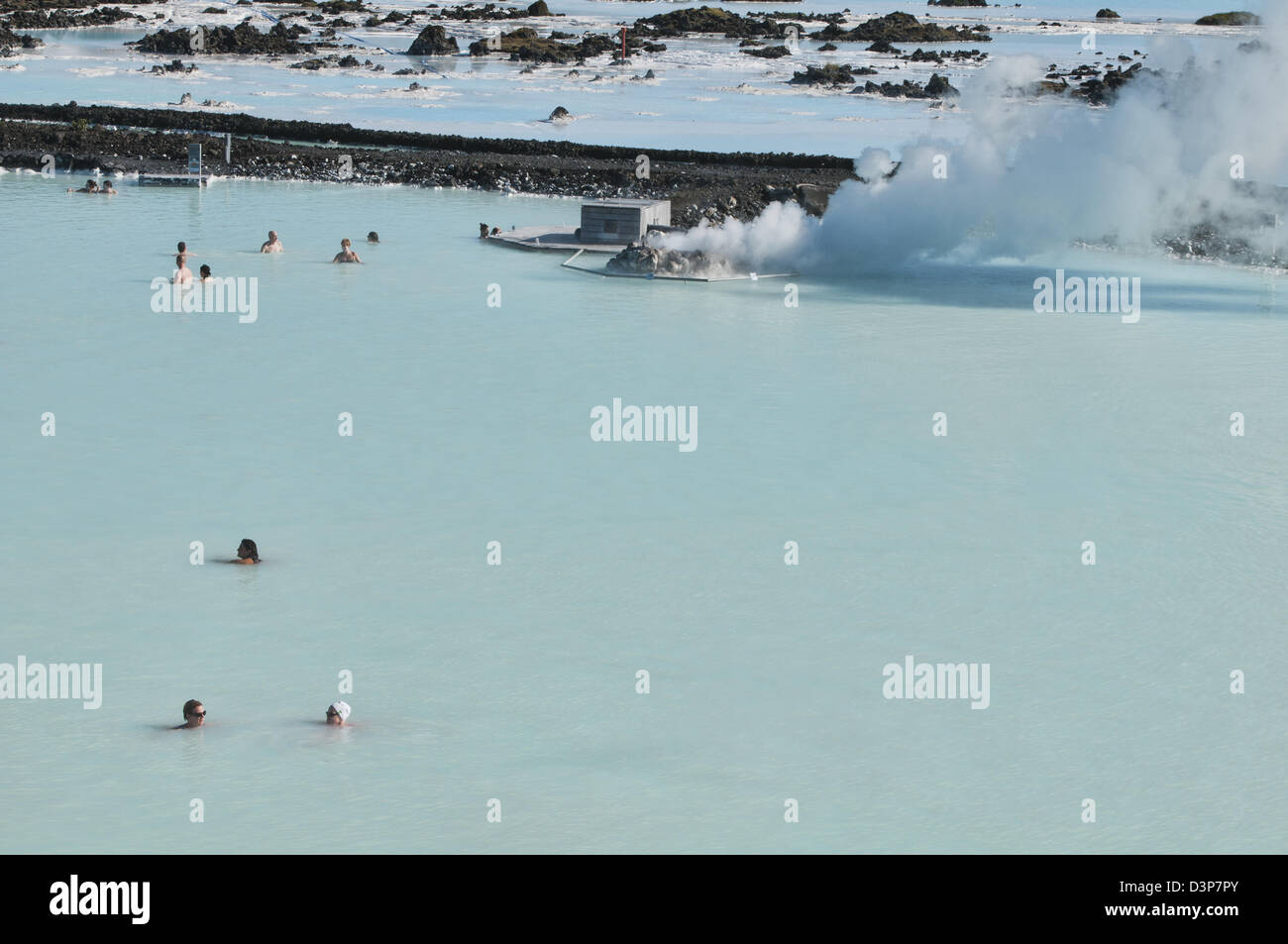 The magical Blue Lagoon hot spring in Reykjanes, Iceland Stock Photo