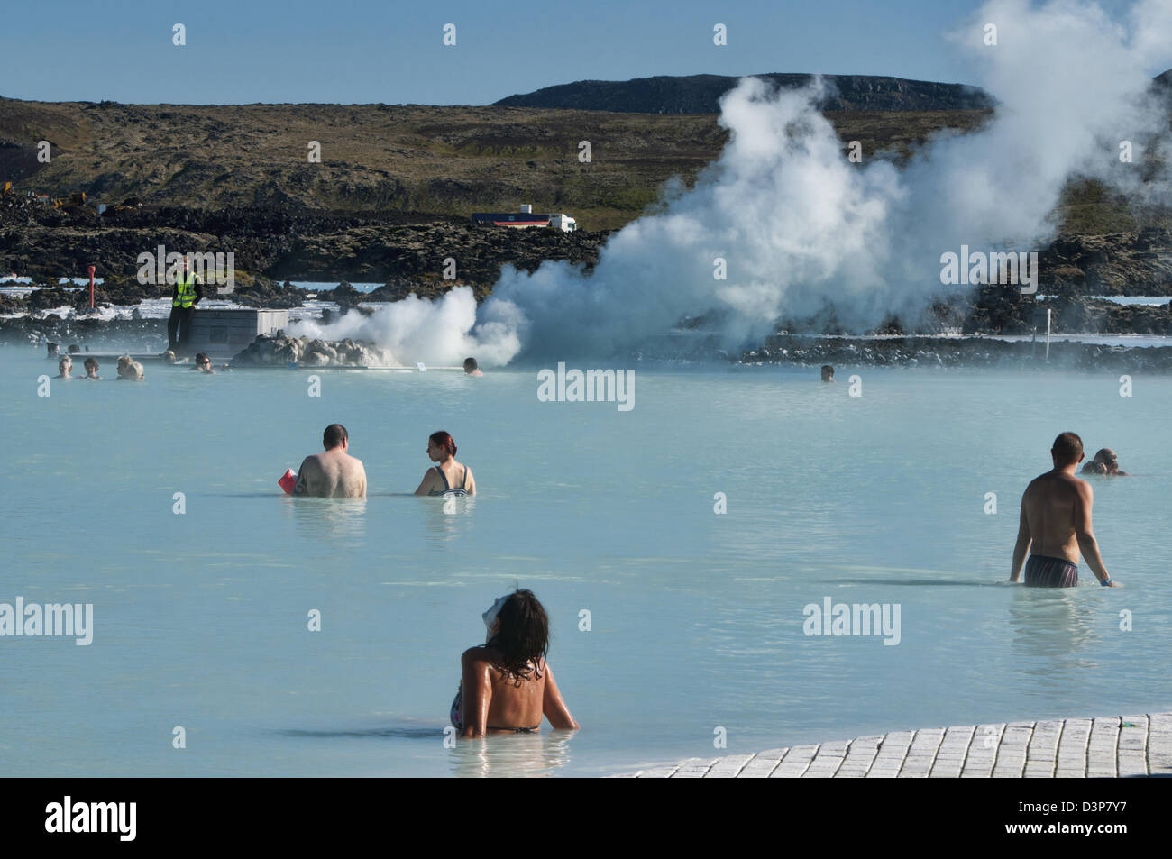 The magical Blue Lagoon hot spring in Reykjanes, Iceland Stock Photo