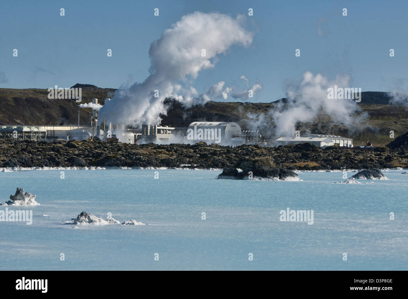 The magical Blue Lagoon hot spring in Reykjanes, Iceland Stock Photo