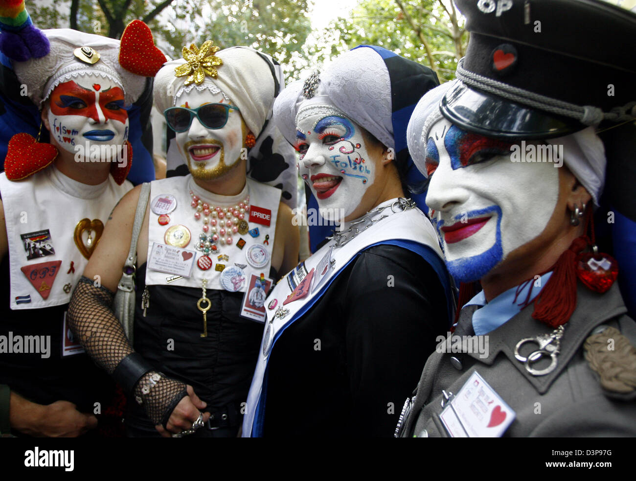 Four participants in the Folsom Europe Festival pictured in Berlin,  Germany, 02 Septemebr 2006. For the
