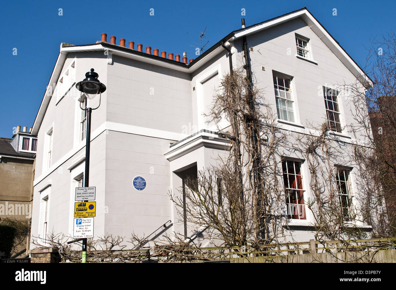 Sir John Summerson house, Provost Road, Chalk Farm, London, UK Stock Photo