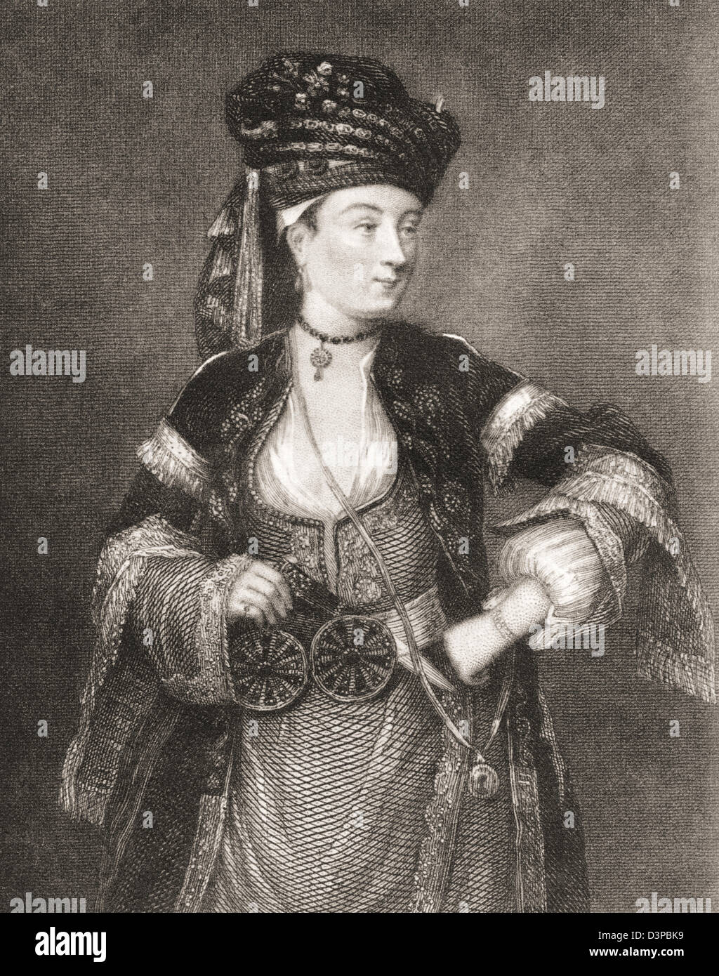Lady Mary Wortley Montagu, 1689 – 1762. English aristocrat and writer. Stock Photo