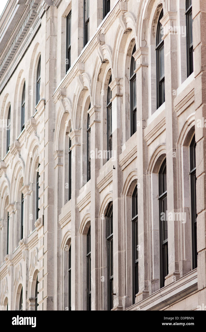 Architectural details in Old Montreal, Quebec, Canada Stock Photo