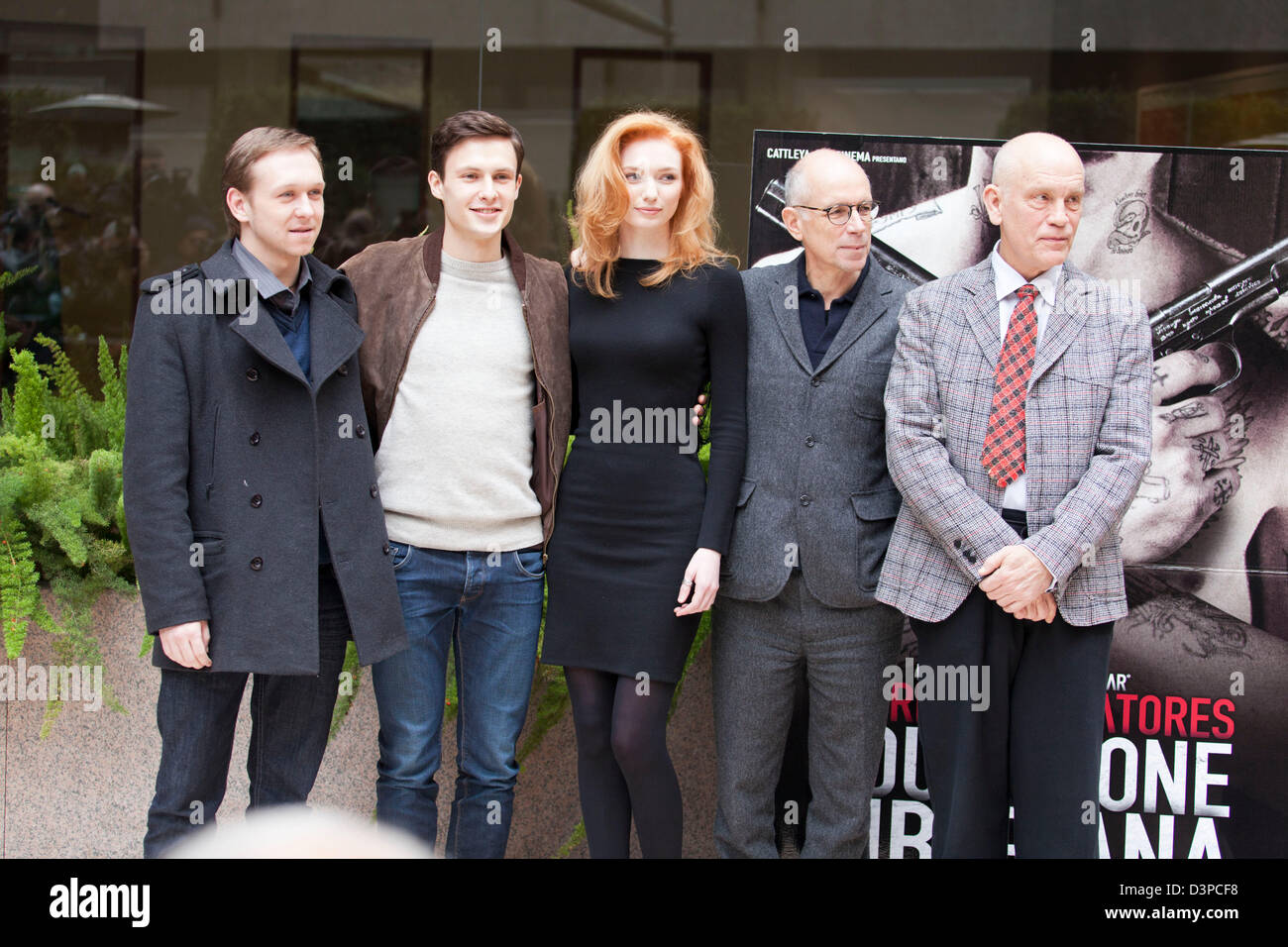 Photocall for the film 'A Siberian Education,' directed by Gabriele Salvatores and starring John Malkovich. Rome, Italy. 22 Feb 2013 Stock Photo