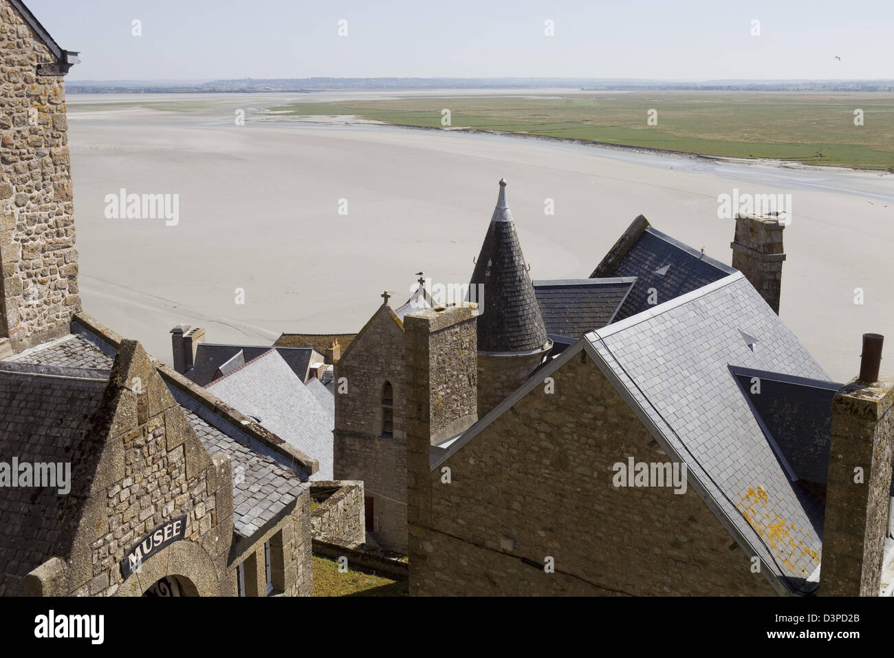 houses inside the mont saint michel in the north of france Stock Photo Alamy