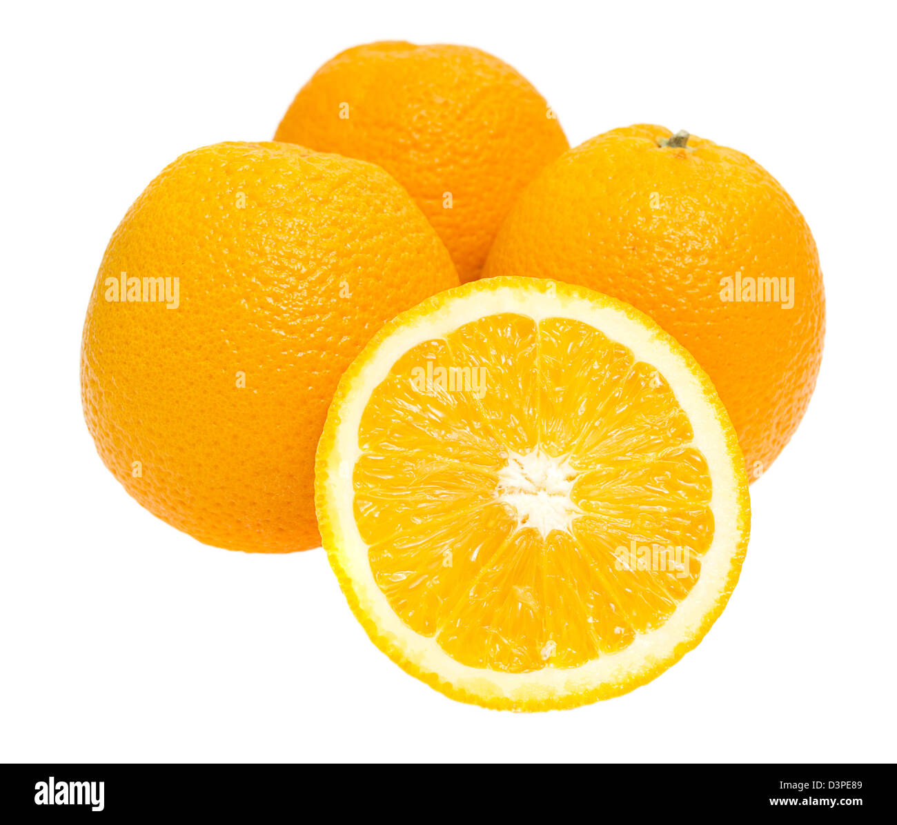 Fresh oranges isolated on white background Stock Photo Alamy