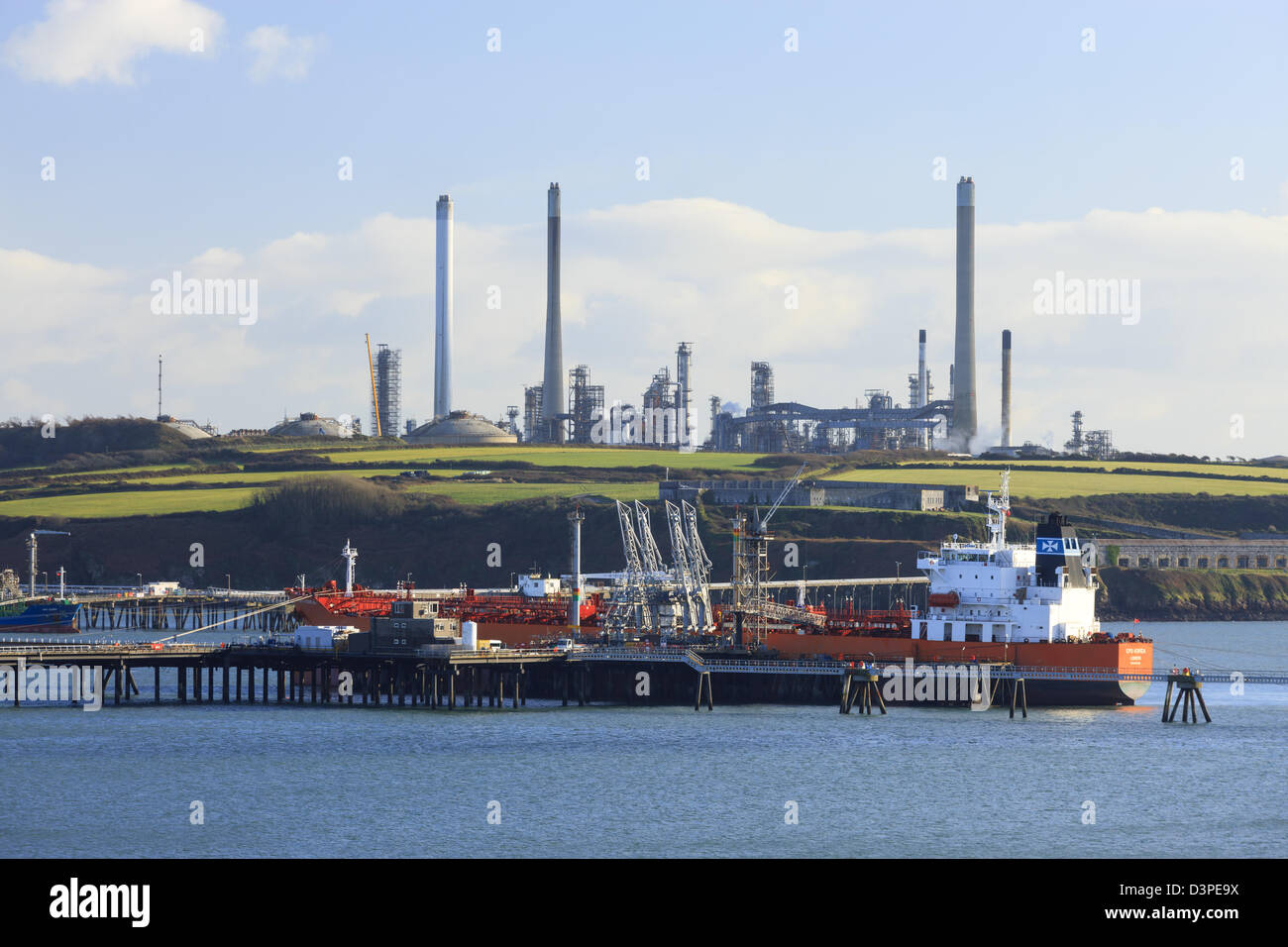 Valero Oil Refinery at Rhoscrowther Milford Haven Waterway Pembroke