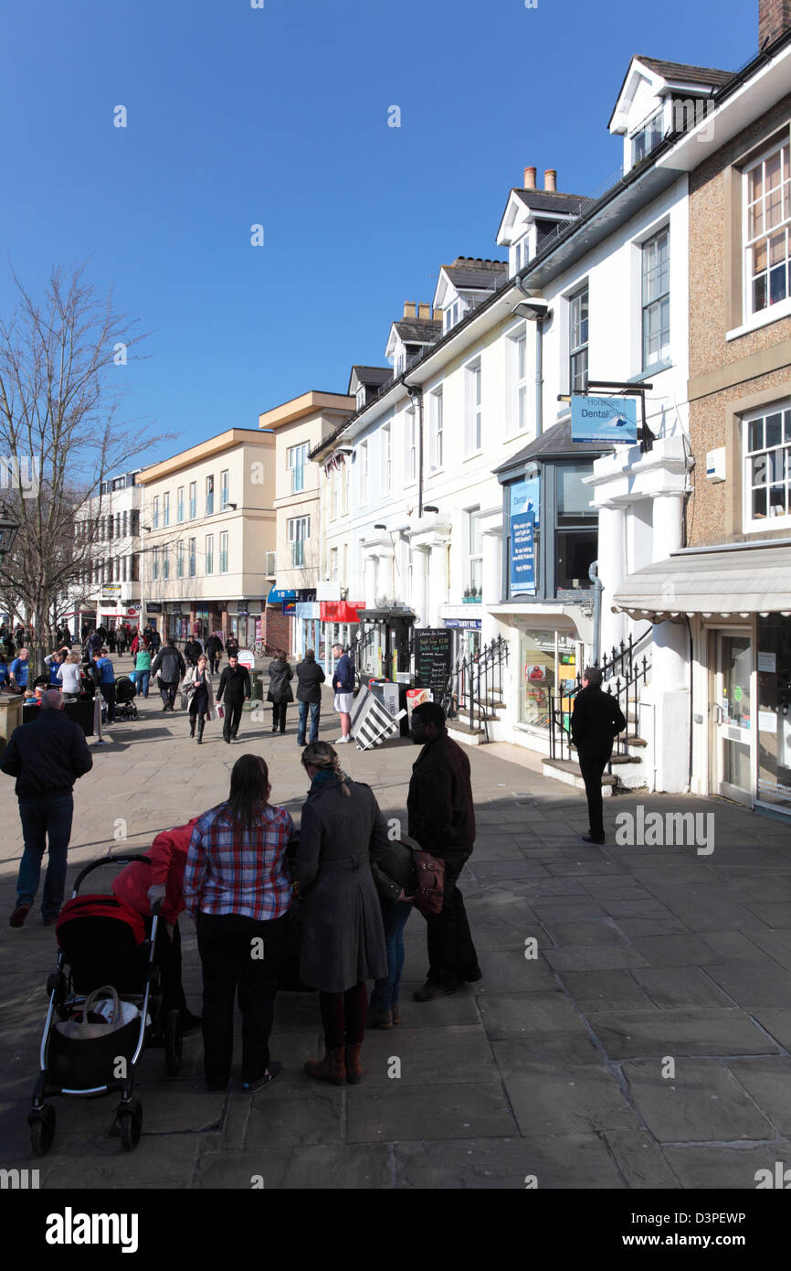South Street pedestrianised area, Horsham, West Sussex Stock Photo