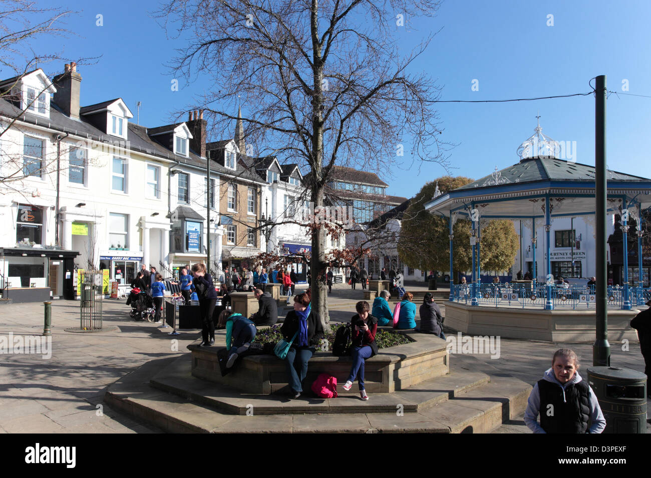 South Street pedestrianised area, Horsham, West Sussex Stock Photo