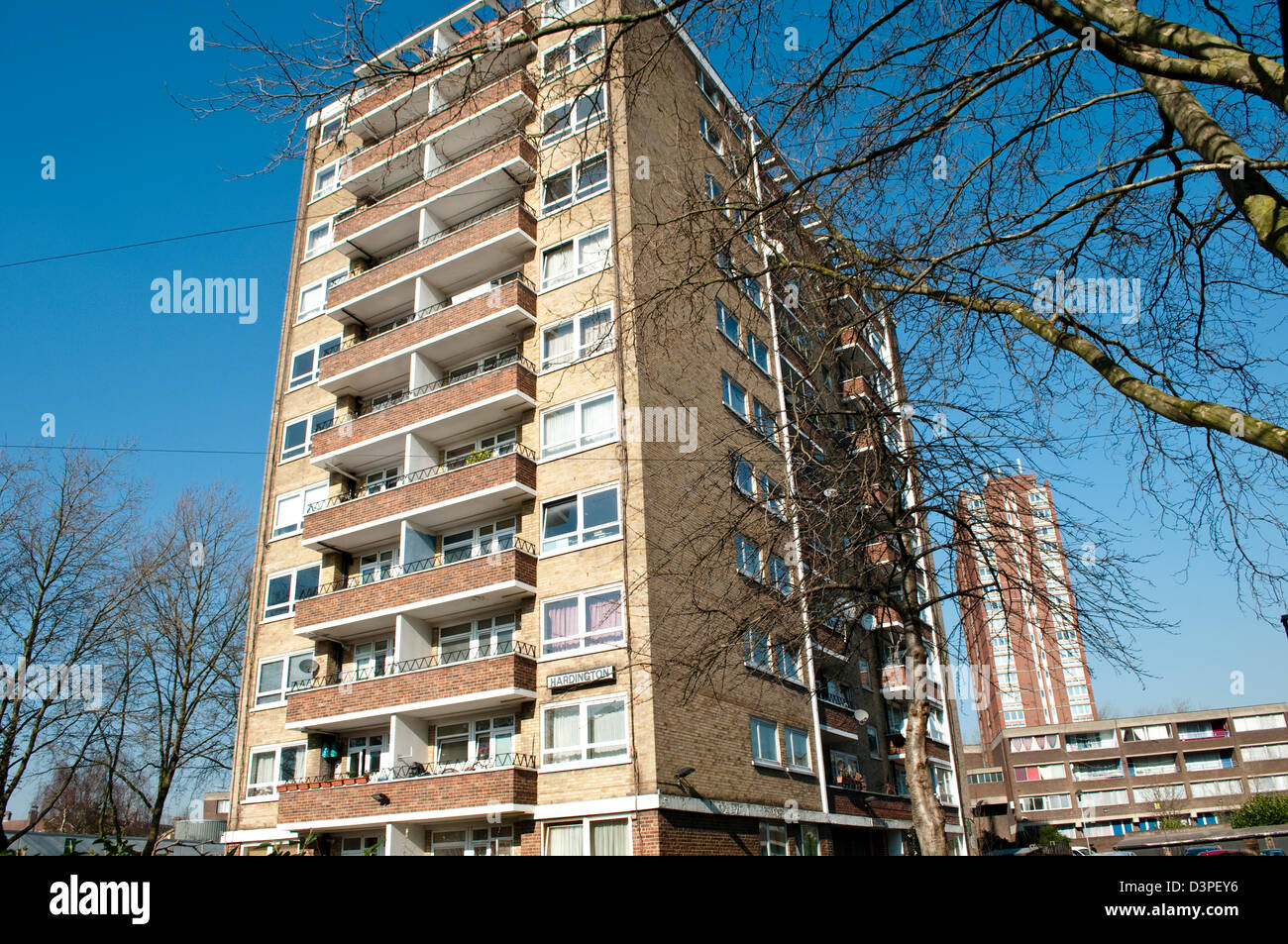 Council Housing estate, Chalk Farm, London, UK Stock Photo