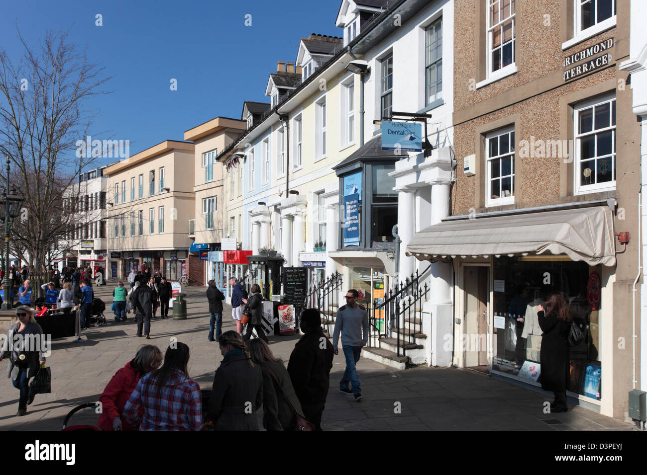 South Street pedestrianised area, Horsham, West Sussex Stock Photo