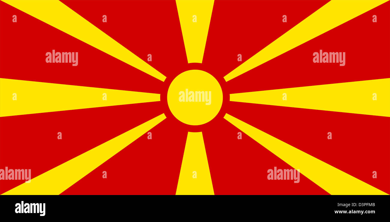 Flag of Macedonia Stock Photo Alamy