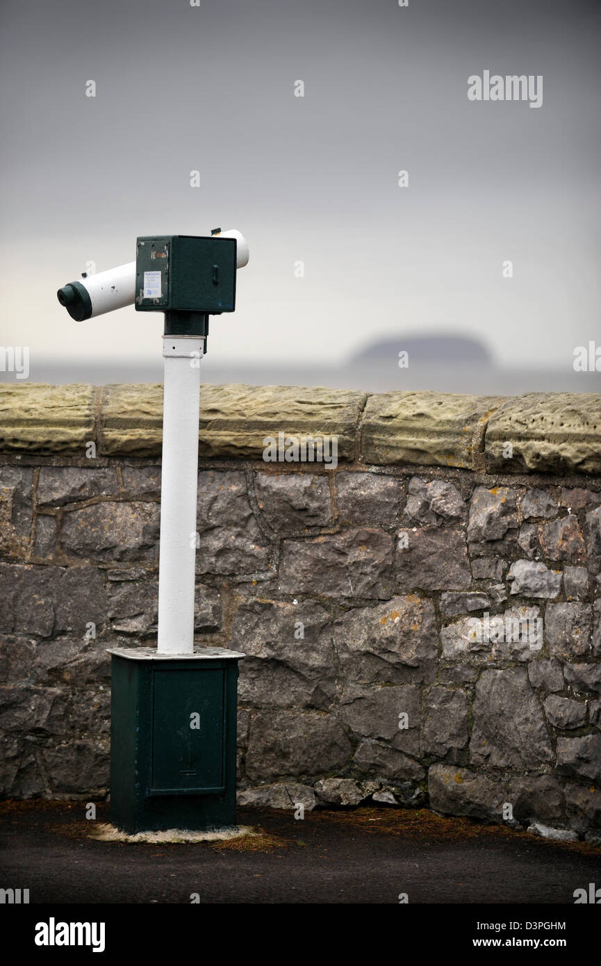 A coin operated telescope at Weston-super-Mare, Somerset UK Stock Photo