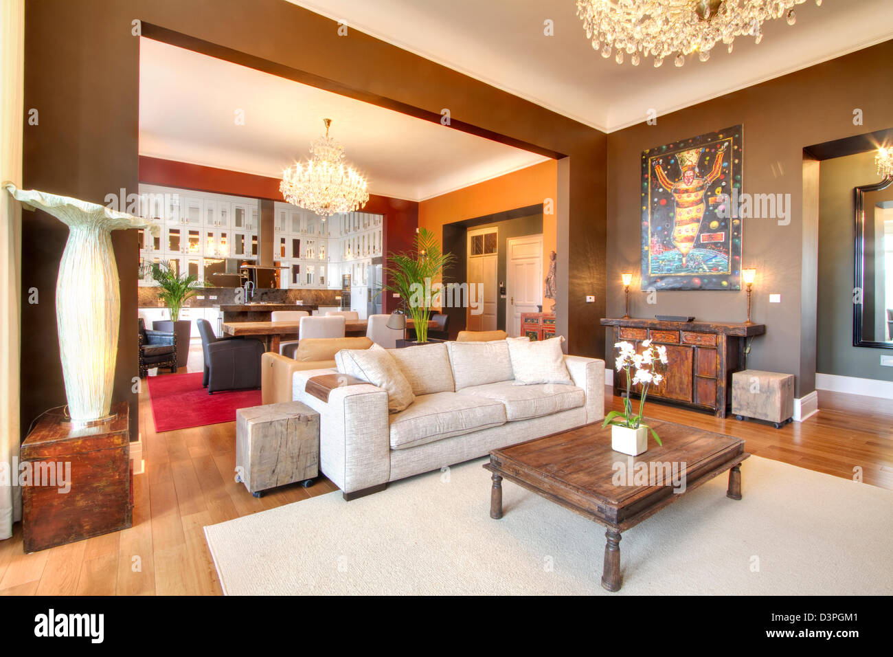 View of Modern design of flat Stock Photo - Alamy