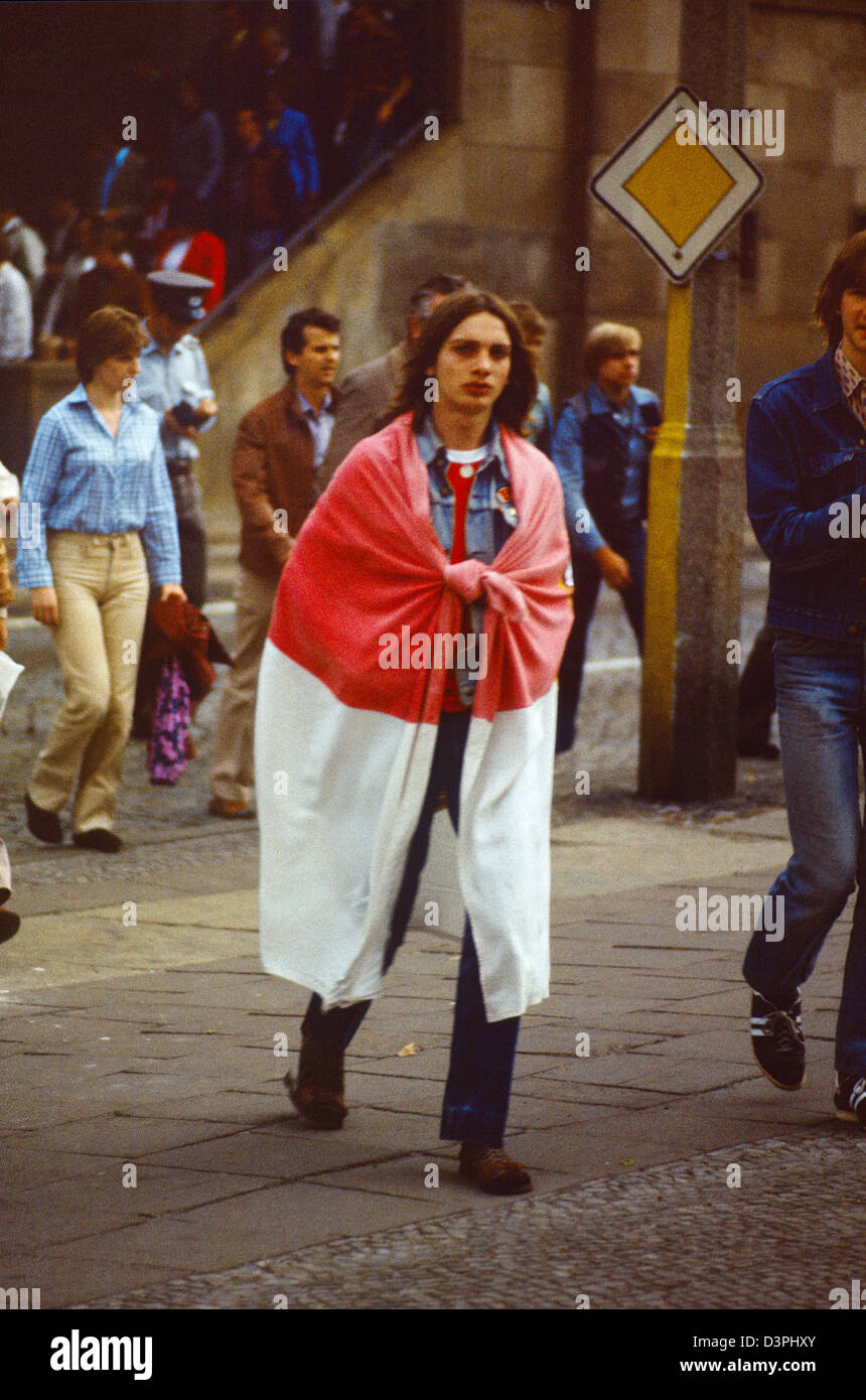 Berlin, GDR, a fan of the Football Association 1 FC Union Berlin Stock Photo