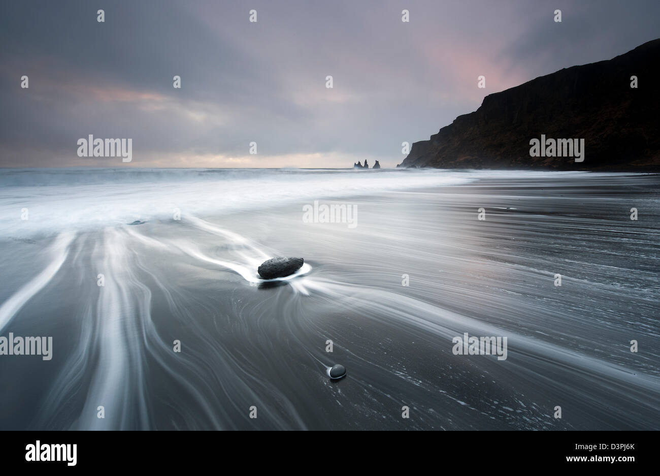 Vik beach in Iceland Stock Photo