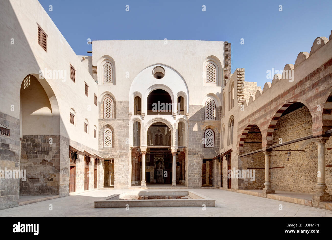 Courtyard of the madrasa, complex of Qalawun, Cairo, Egypt Stock Photo