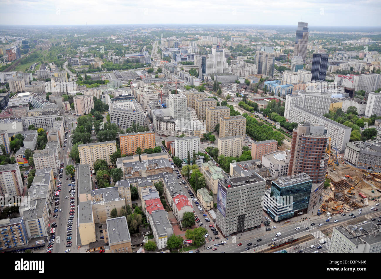 House of flats in Warsaw centre, Poland Stock Photo Alamy