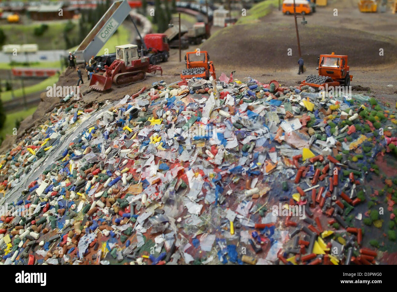 Hamburg, Germany, a garbage dump in the Miniatur Wunderland Stock Photo