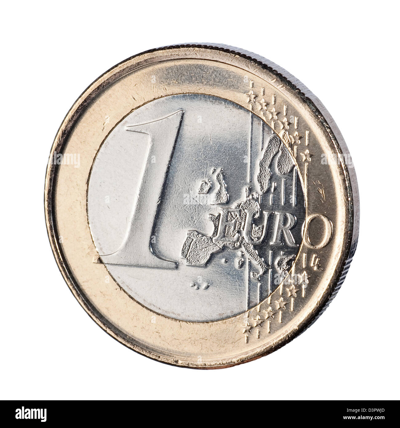 Hamburg, Germany, a one-euro coin Stock Photo