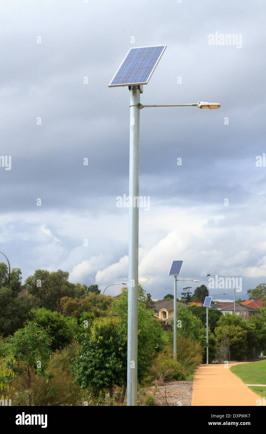 3 solar power street light Stock Photo Alamy