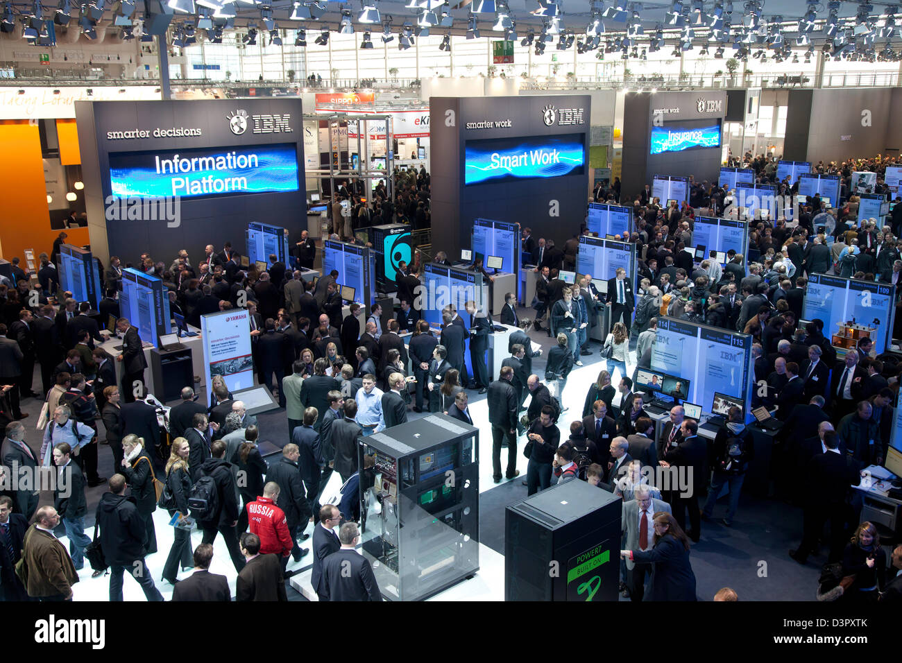 Hannover, Germany, IBM stand at the CeBIT Stock Photo