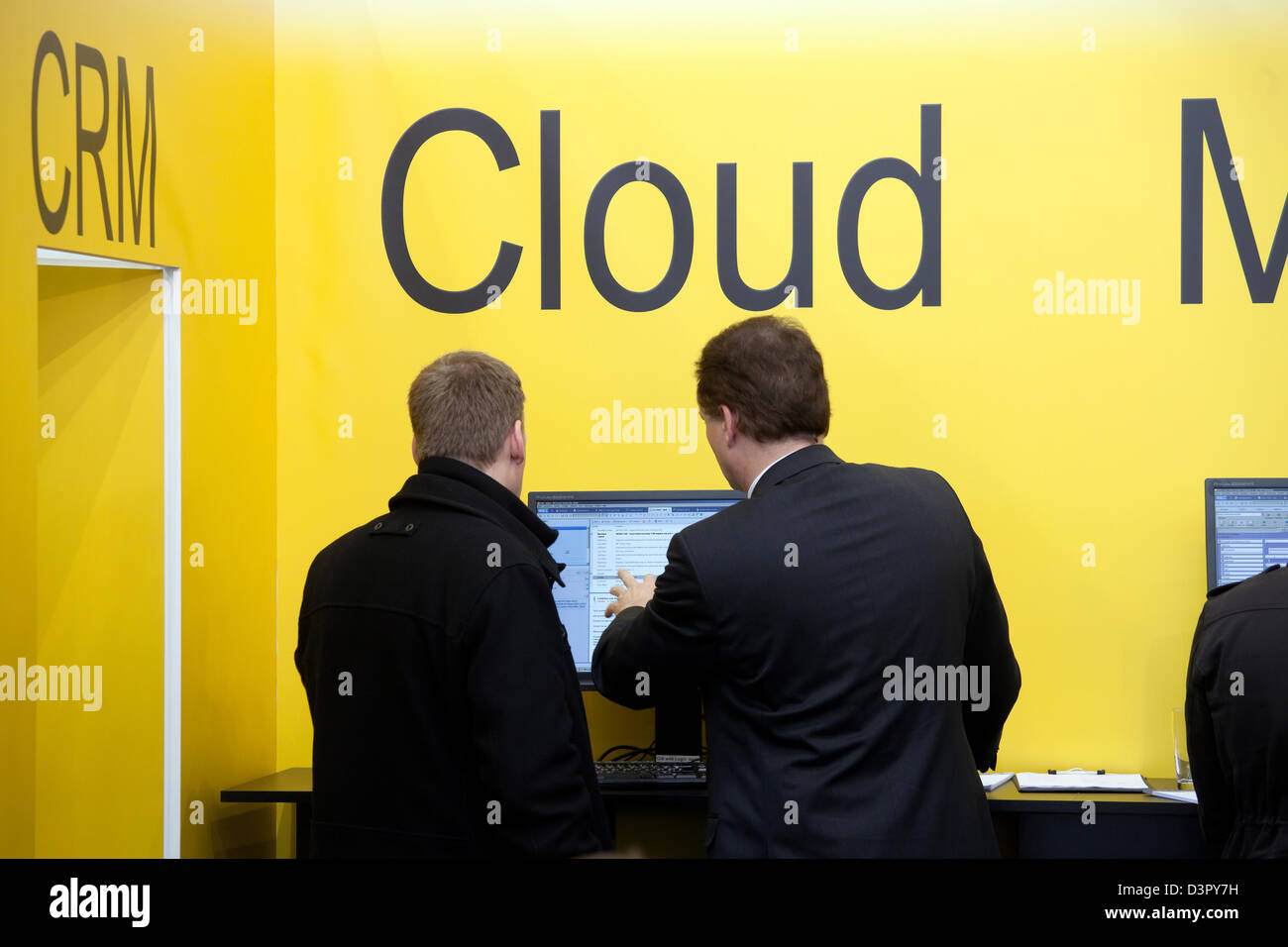 Hannover, Germany, cloud computing at the CeBIT Stock Photo