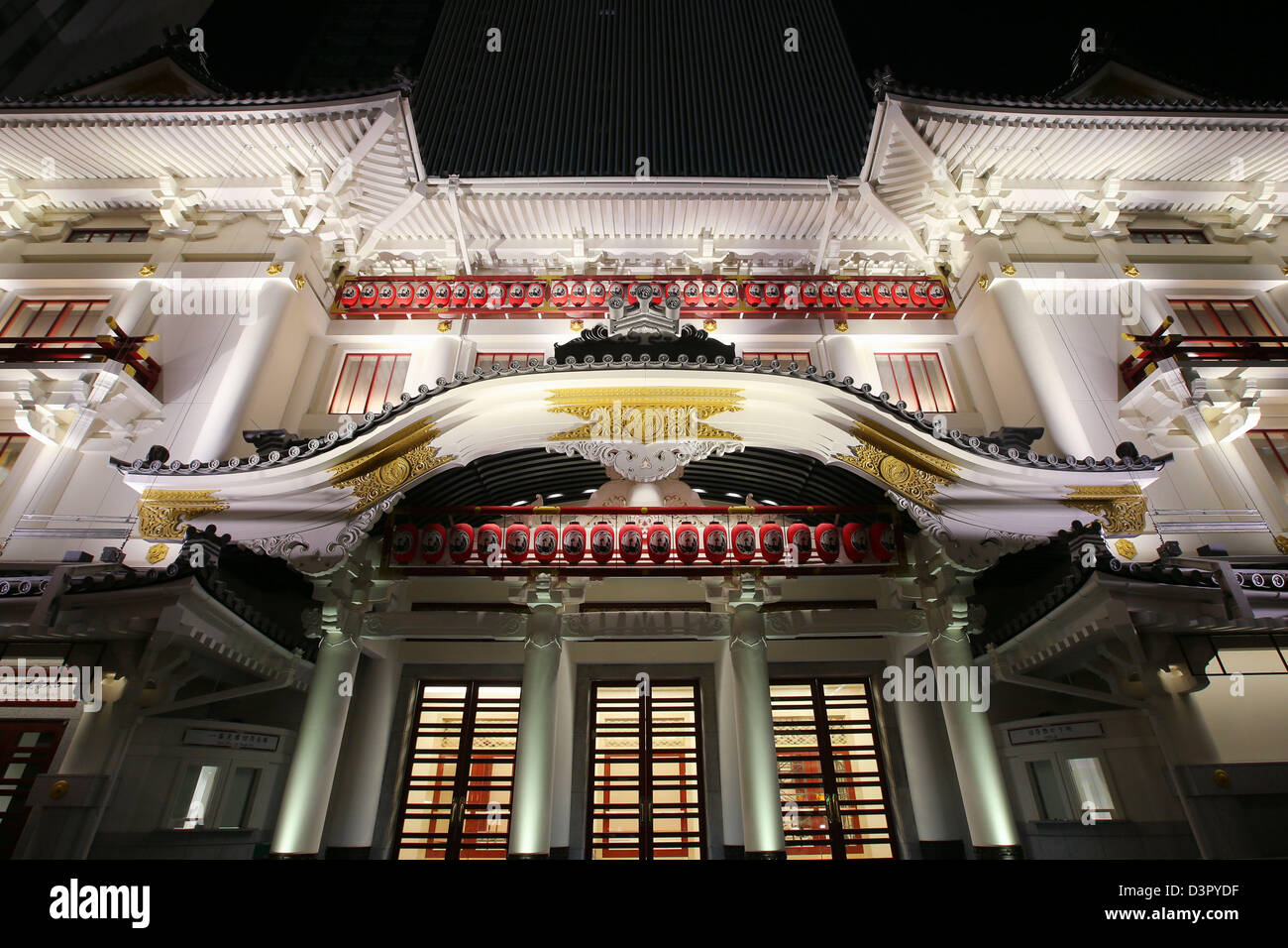 Tokyo, Japan. 22nd February 2013. The new Kabukiza theater is ...