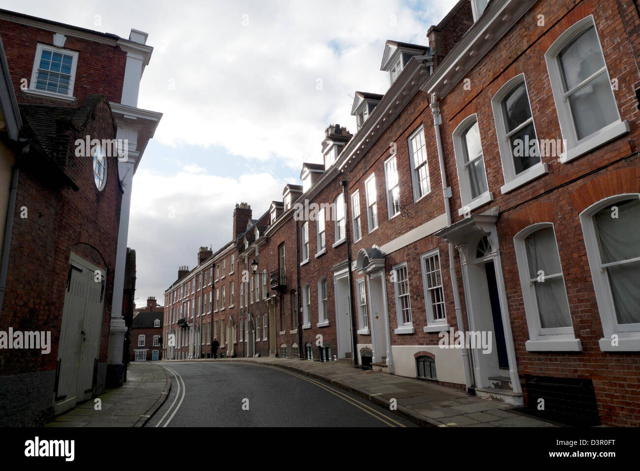 St Johns Hill street view and residences Shrewsbury Shropshire England