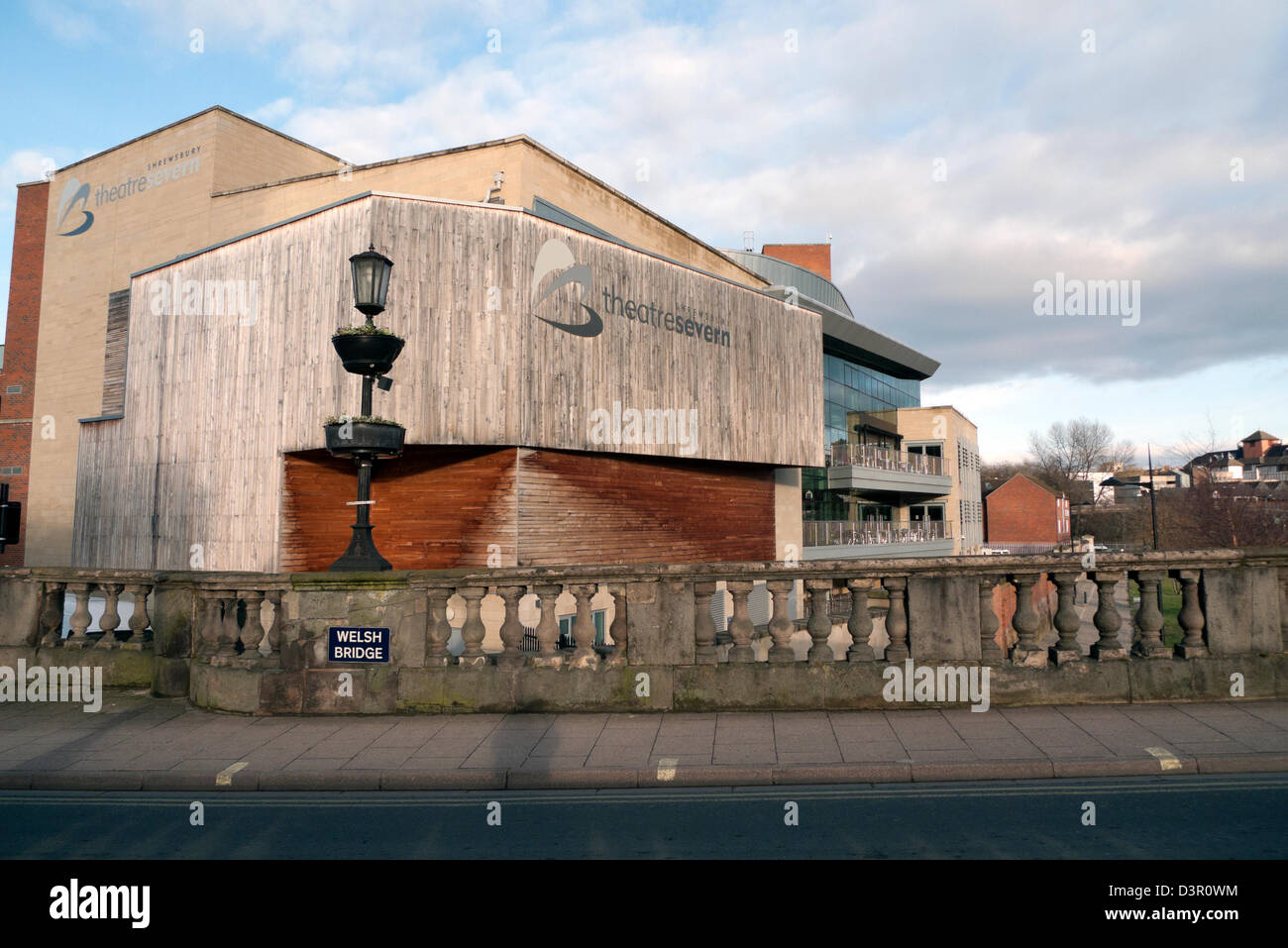 A view of the Theatresevern building (Theatre Severn) and Welsh Bridge