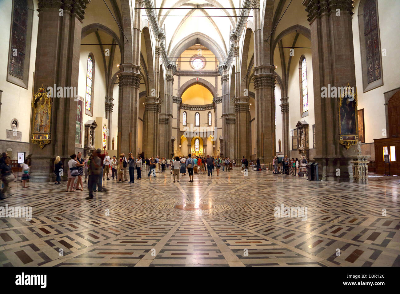 Interior of the Duomo in Florence Italy Stock Photo