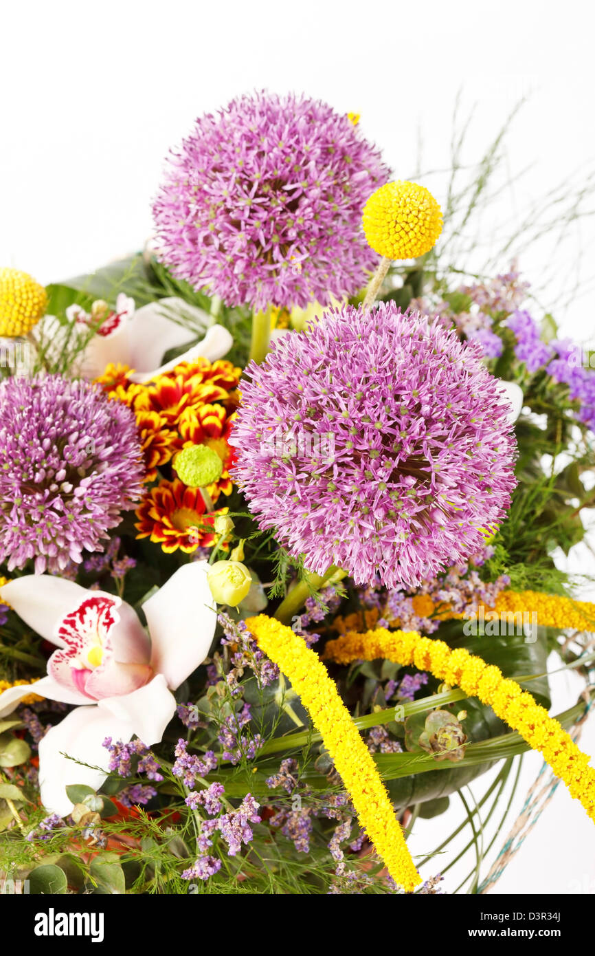 beautiful flowers in the basket Stock Photo Alamy