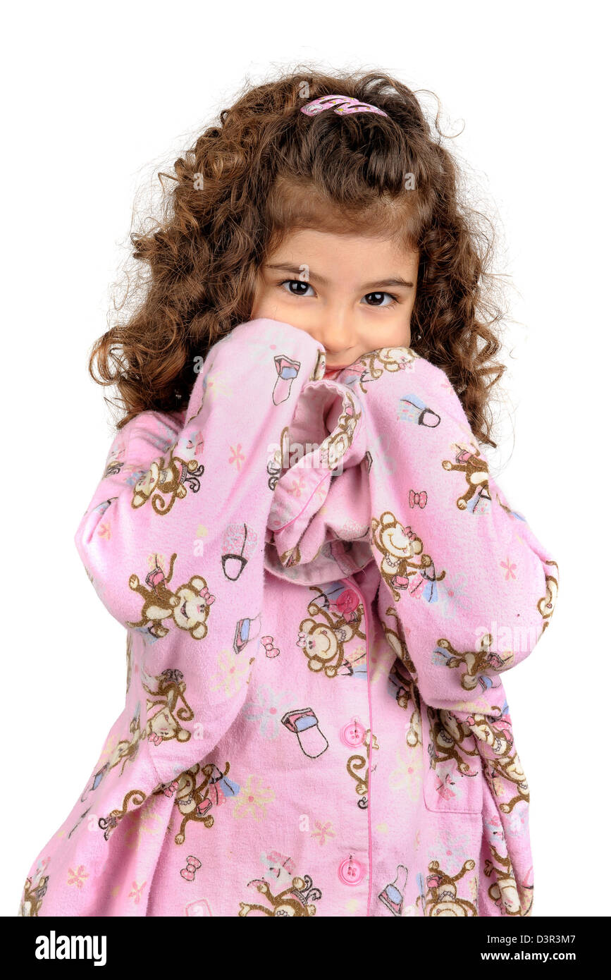 Beautiful young girl in pajamas Stock Photo Alamy
