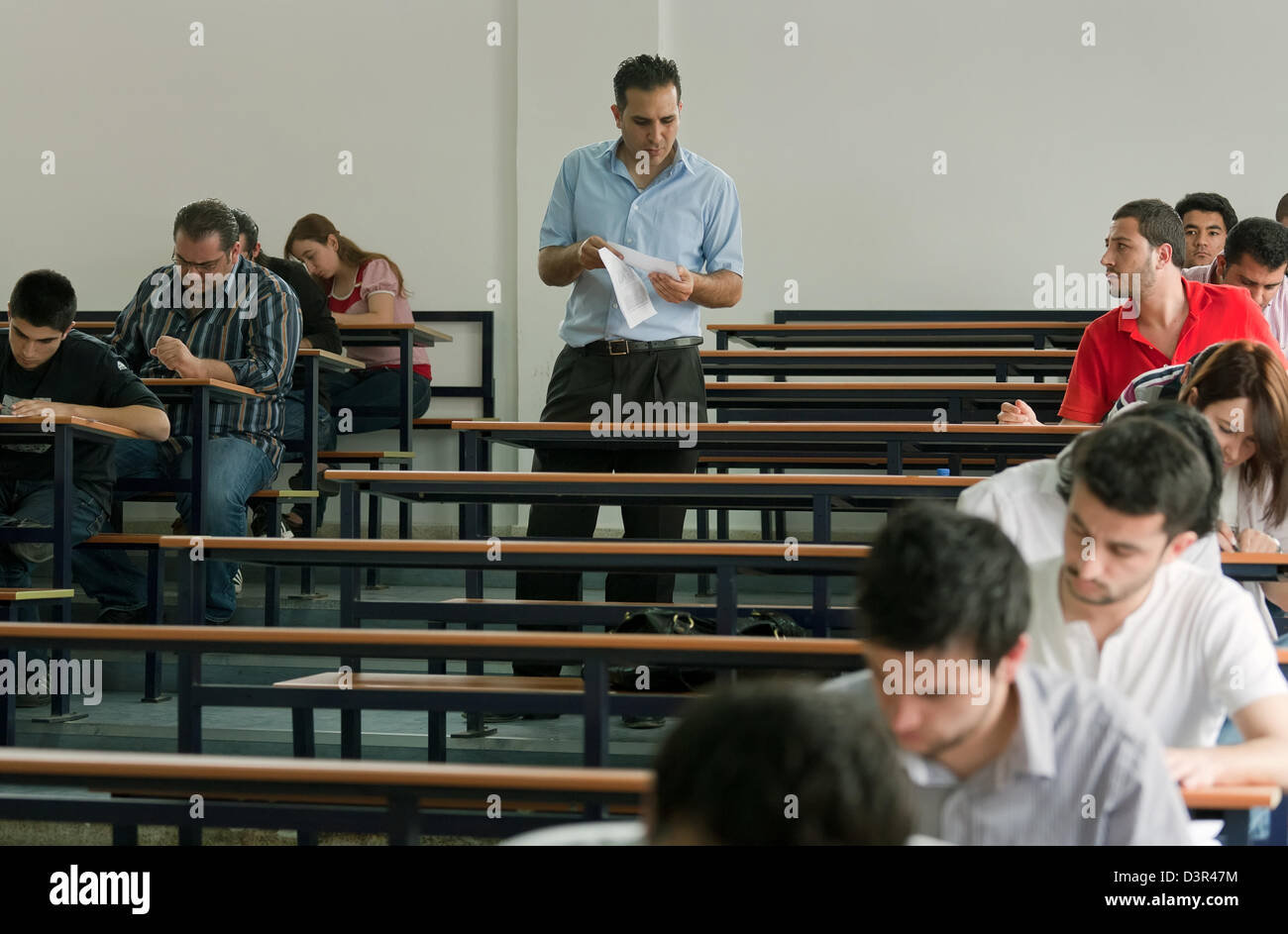 Girne, TRNC, engineering students at the American University Stock Photo