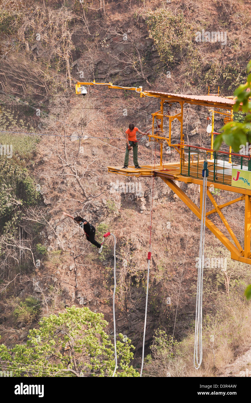 Bungee jumping at Rishikesh, Uttarakhand, India Stock Photo Alamy
