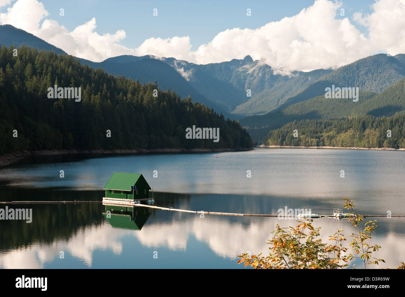 North Vancouver, Canada, the Cleveland Dam in the Capilano reservoir Stock Photo