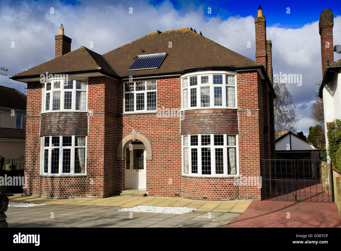 Large brick detached house in Swindon, UK Stock Photo